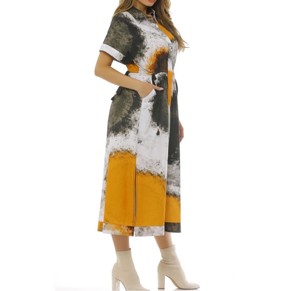 FOX’S ~Patterned Poplin Dress (NWT) - Picture 4 of 6